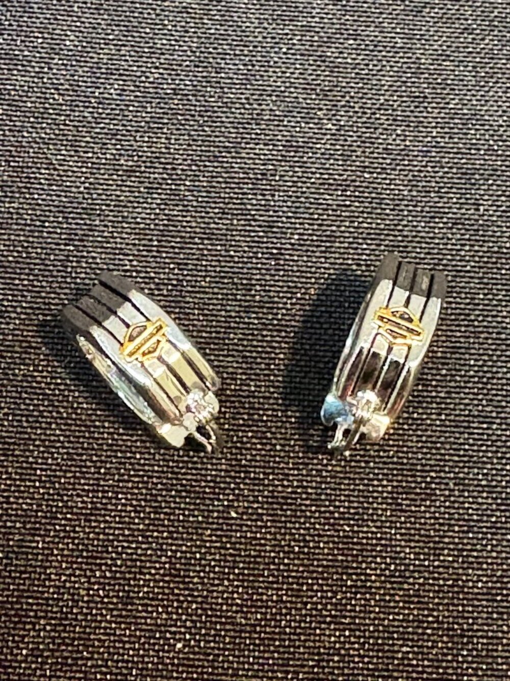 HARLEY DAVIDSON OCTAGON BAR & SHIELD HOOP EARRINGS